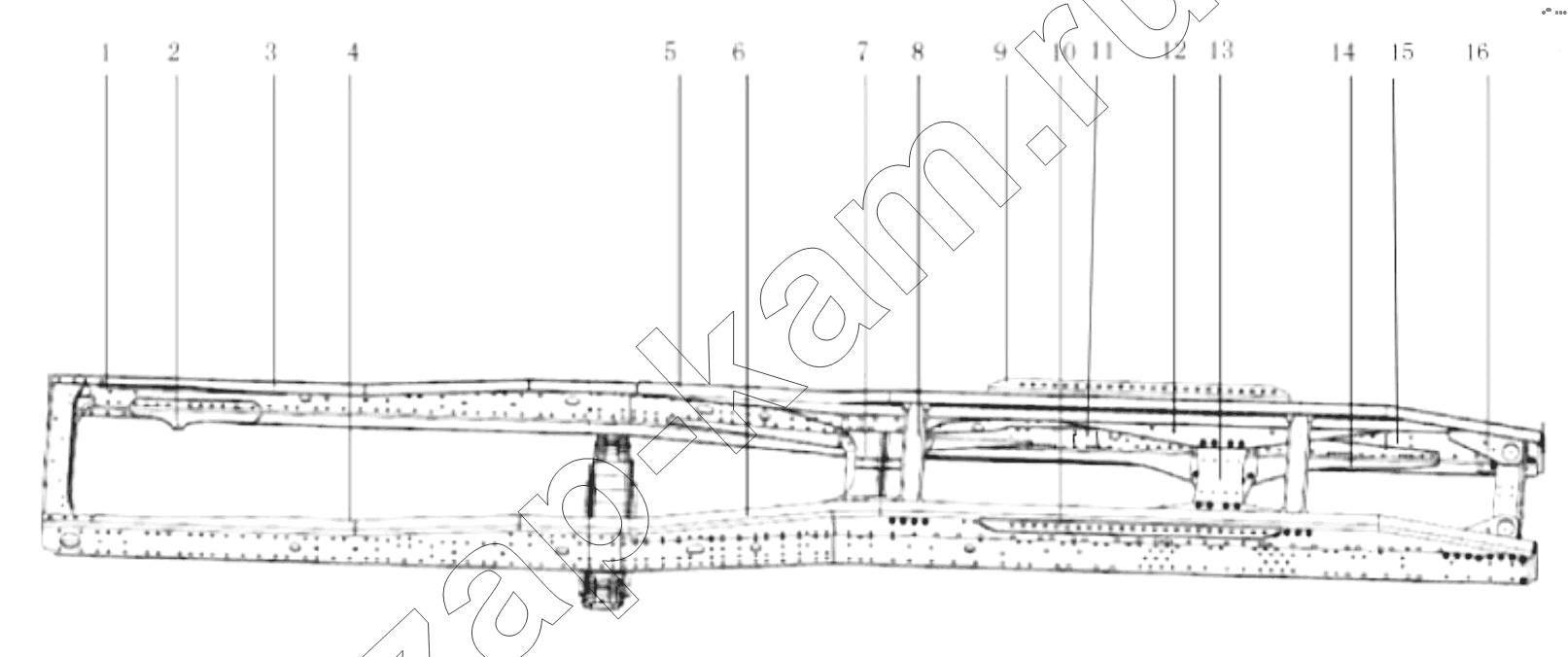 Схема/чертеж: FRAM ASSY / Shaanxi Shacman SX4256NT324
