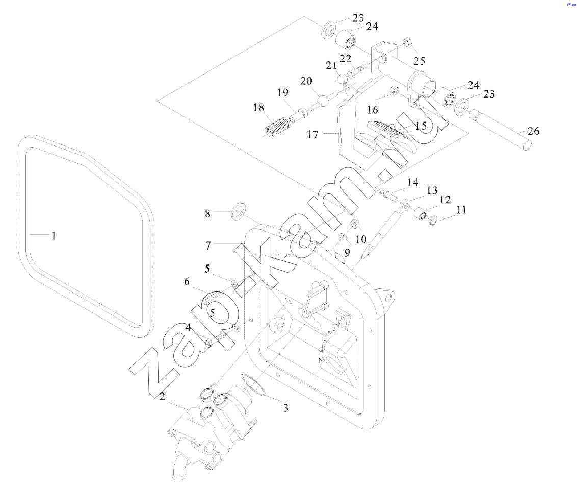 Схема/чертеж: SERVE BRAKE CONTROL DEVICE / Shaanxi Shacman SX4256NT324