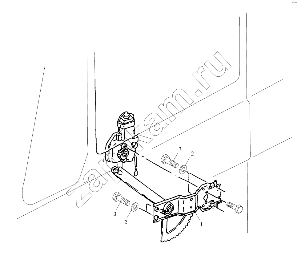 Схема/чертеж: DOOR WINDOW LIFTER LEFT OPERATED / Shaanxi Shacman SX4256NT324