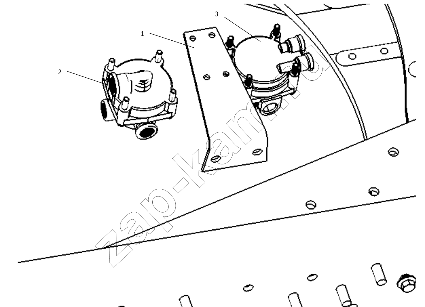 Схема/чертеж: RELAY VALVE FIXING (I) / Shaanxi Shacman SX4256NT324
