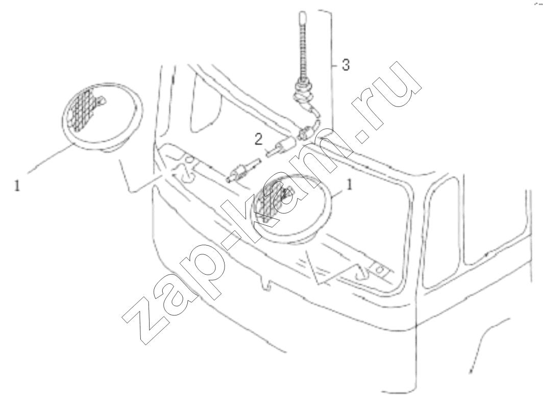 Схема/чертеж: RADIO LOUDHAILER TRANSFORMER WIRE / Shaanxi Shacman SX4256NT324