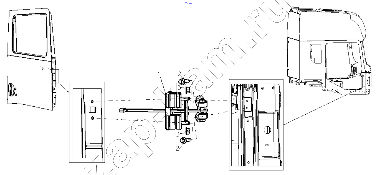 Схема/чертеж: RIGHT DOOR LIMIT / Shaanxi Shacman SX42584V324