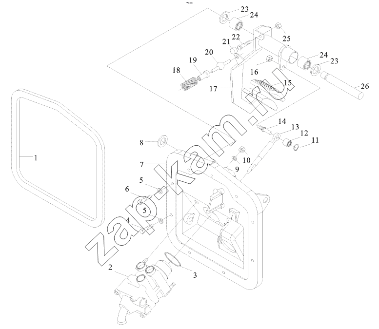 Схема/чертеж: SERVE BRAKE CONTROL DEVICE / Shaanxi Shacman SX42584V324