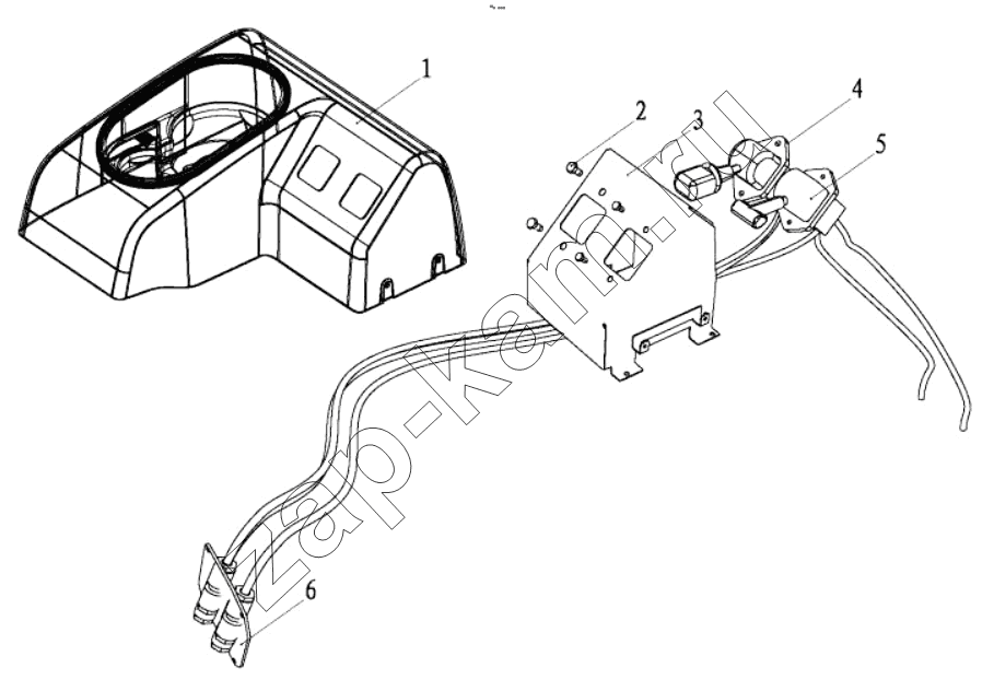 Схема/чертеж: PARKING BRAKE CONTROL DEVICE / Shaanxi Shacman SX42584V324