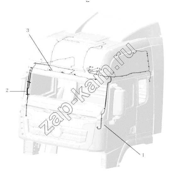 Схема/чертеж: ROOF WIRING / Shaanxi Shacman SX42584V324