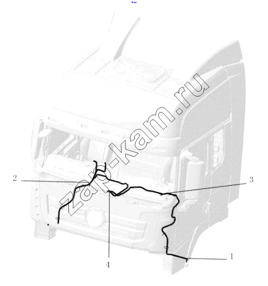Схема/чертеж: LOOMS ON CAB OUTER / Shaanxi Shacman SX42584V324