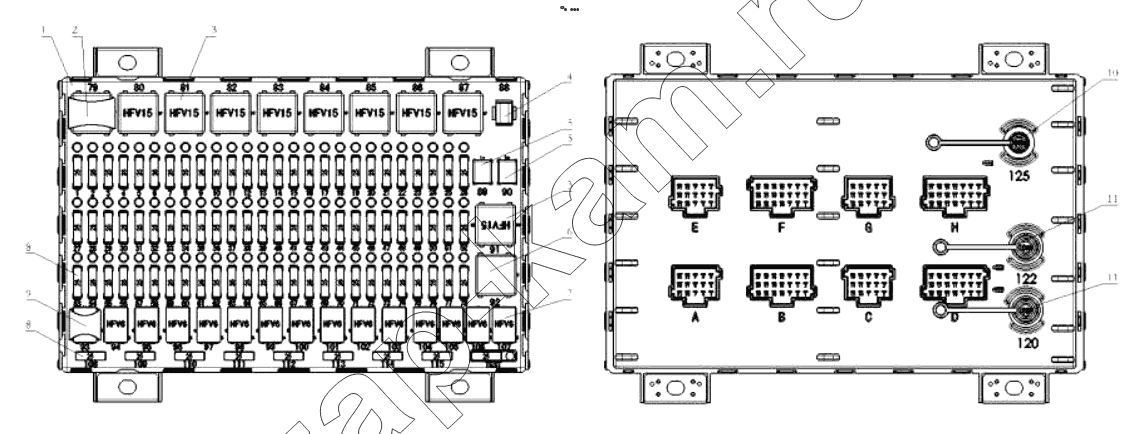 Схема/чертеж: ELECTRIC PANEL / Shaanxi Shacman SX42584V324