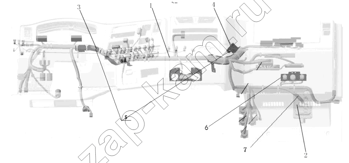 Схема/чертеж: CABIN WIRING ASSEMBLY / Shaanxi Shacman SX42584V324