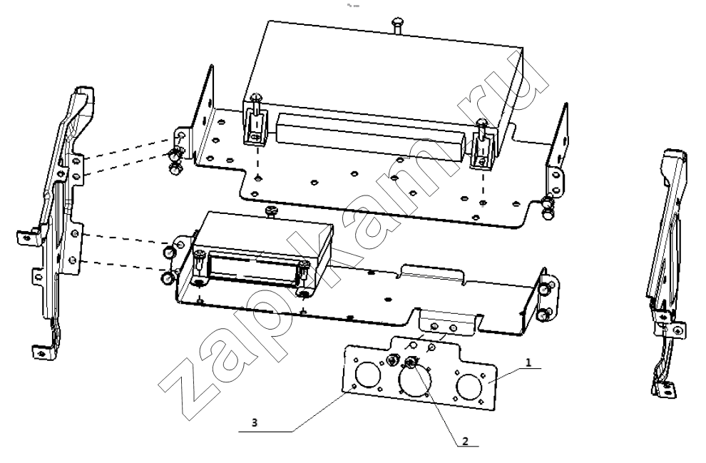 Схема/чертеж: DIAGNOSIS BRACKET / Shaanxi Shacman SX42584V324