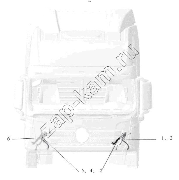 Схема/чертеж: LOOMS ON CAB OUTER / Shaanxi Shacman SX42584V324