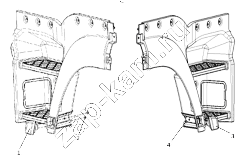 Схема/чертеж: FLASHERS IN FOOTPLANE / Shaanxi Shacman SX42584V324