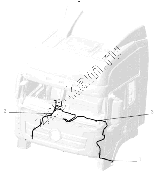 Схема/чертеж: LOOMS ON CAB OUTER / Shaanxi Shacman SX42584V324