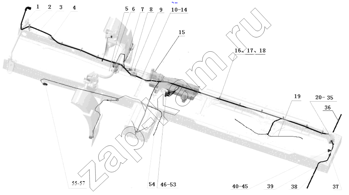 Схема/чертеж: CHASSIS ELECTRICAL APPLIANCES/TRACTORS / Shaanxi Shacman SX42584V324