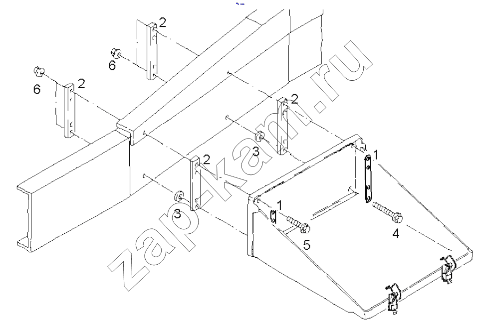 Схема/чертеж: BATTERY BOX MOUNTING / Shaanxi Shacman SX42584V324