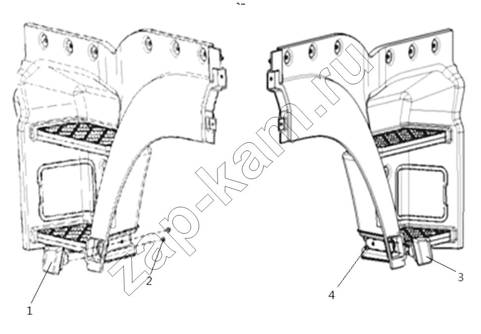 Схема/чертеж: FLASHERS IN FOOTPLANE / Shaanxi Shacman SX42584V324