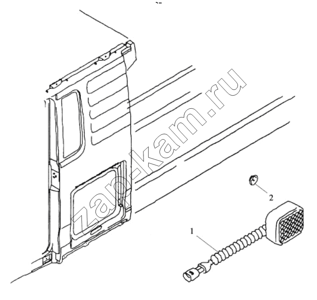 Схема/чертеж: SIDE SIGN LIGHT (FENDER) / Shaanxi Shacman SX42584V324