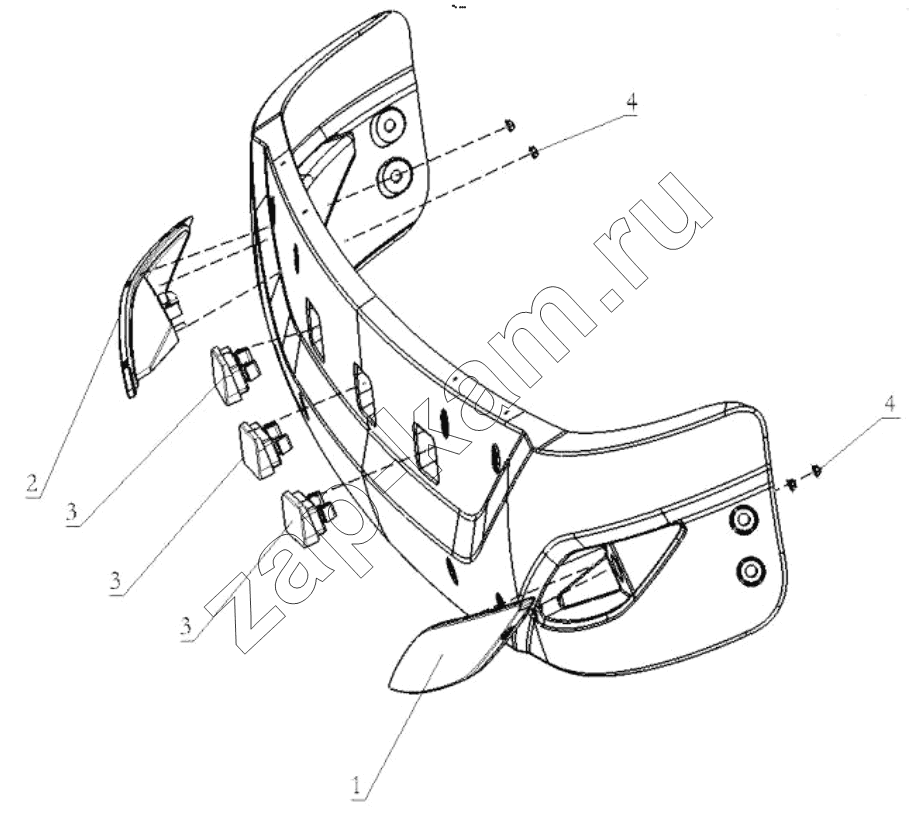 Схема/чертеж: SUNSHADE LAMPS / Shaanxi Shacman SX42584V324