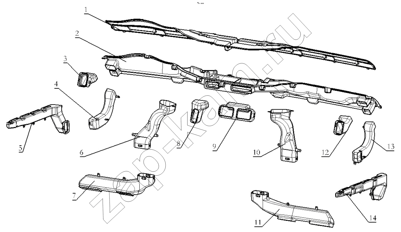 Схема/чертеж: AIR DUCT / Shaanxi Shacman SX42584V324