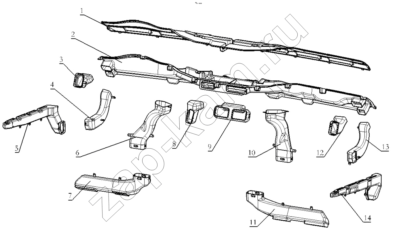 Схема/чертеж: AIR DUCT / Shaanxi Shacman SX42584V324