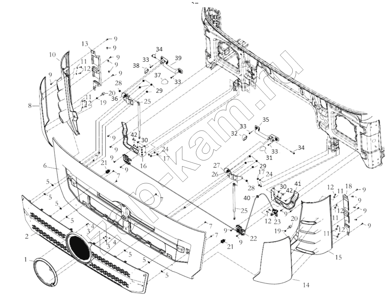 Схема/чертеж: FRONT COVER / Shaanxi Shacman SX42584V324