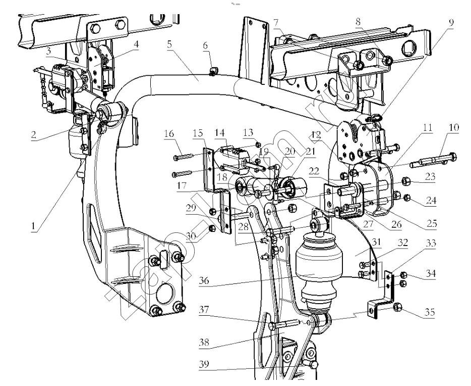 Схема/чертеж: CAB LOCKING DEVICE / Shaanxi Shacman SX42584V324