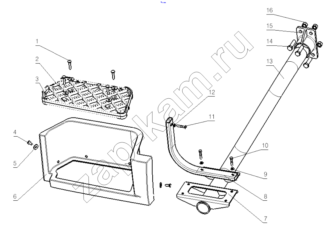 Схема/чертеж: LEFT FOOT PANEL / Shaanxi Shacman SX42584V324
