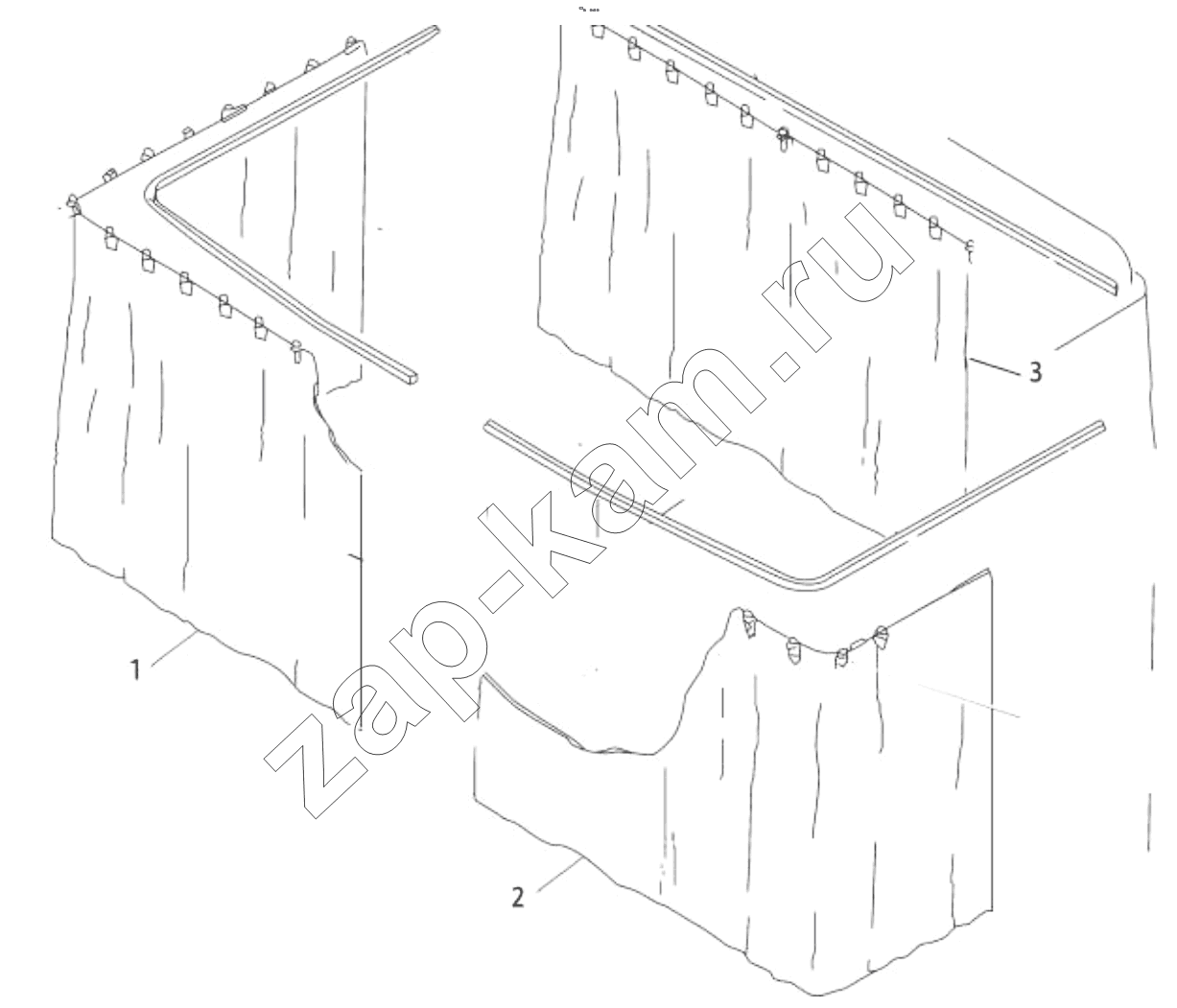 Схема/чертеж: AIL-ROUND CURTAIN / Shaanxi Shacman SX42584V324