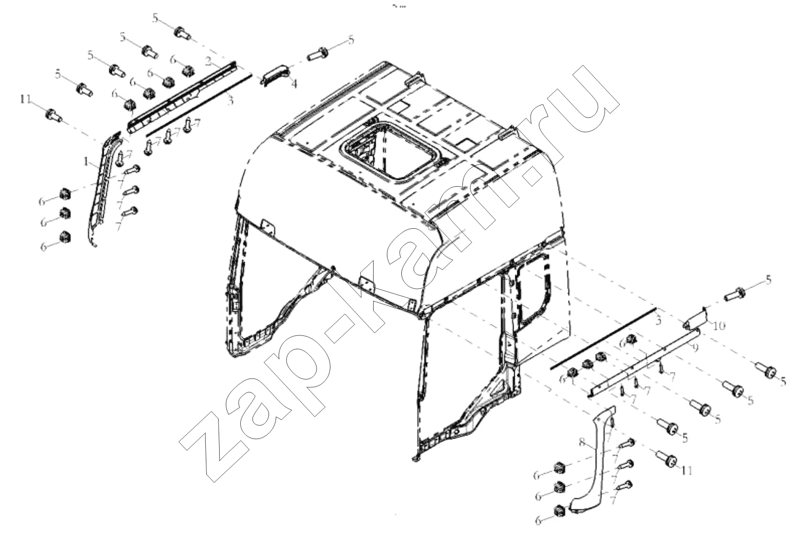 Схема/чертеж: DECORATIVE ASSEMBLY / Shaanxi Shacman SX42584V324
