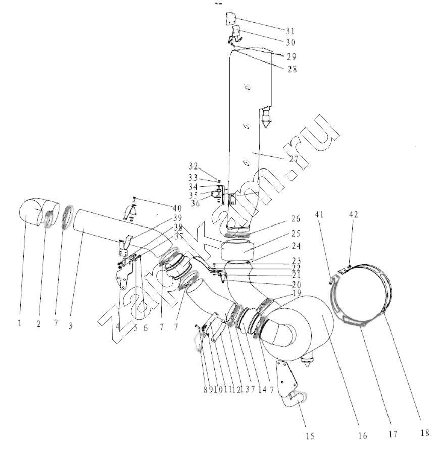 Схема/чертеж: AIR CLEANING DEVICE (X3000/WP12) / Shaanxi Shacman SX42584V324
