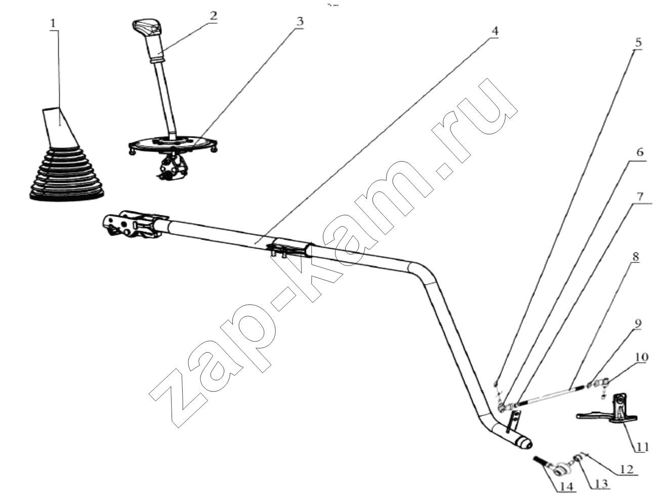 Схема/чертеж: SHIFTING DEVECE / Shaanxi Shacman SX42584V324
