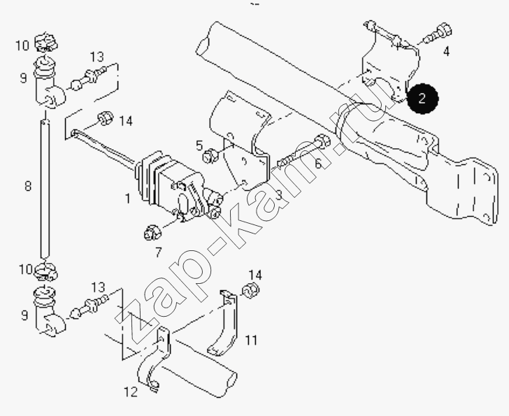 Схема/чертеж: FRONT AIR SPRING AIR CONTROL DEVICE / Shaanxi Shacman SX42584V324