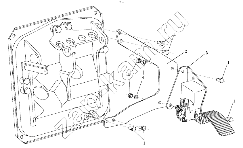 Схема/чертеж: THROTTLE CONTROL DEVICE / Shaanxi Shacman SX42584V324