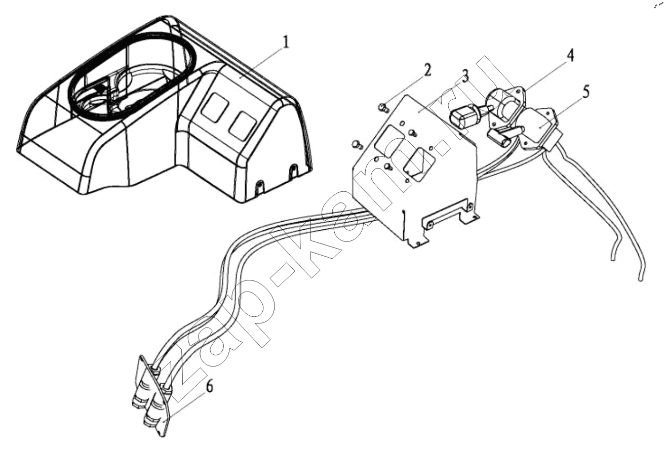 Схема/чертеж: PARKING BRAKE CONTROL DEVICE / Shaanxi Shacman SX42584V384TL