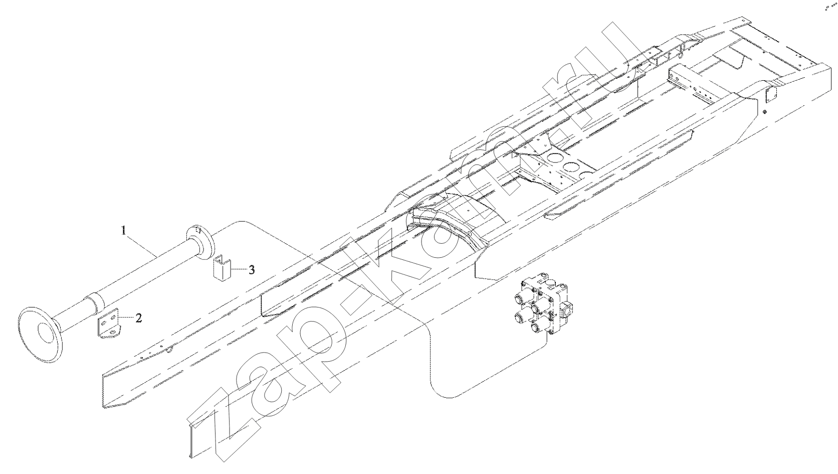 Схема/чертеж: PNEUMATIC HORN / Shaanxi Shacman SX42584V384TL