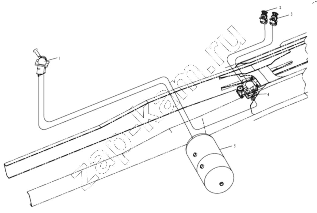 Схема/чертеж: TRAILER LINE / Shaanxi Shacman SX42584V384TL