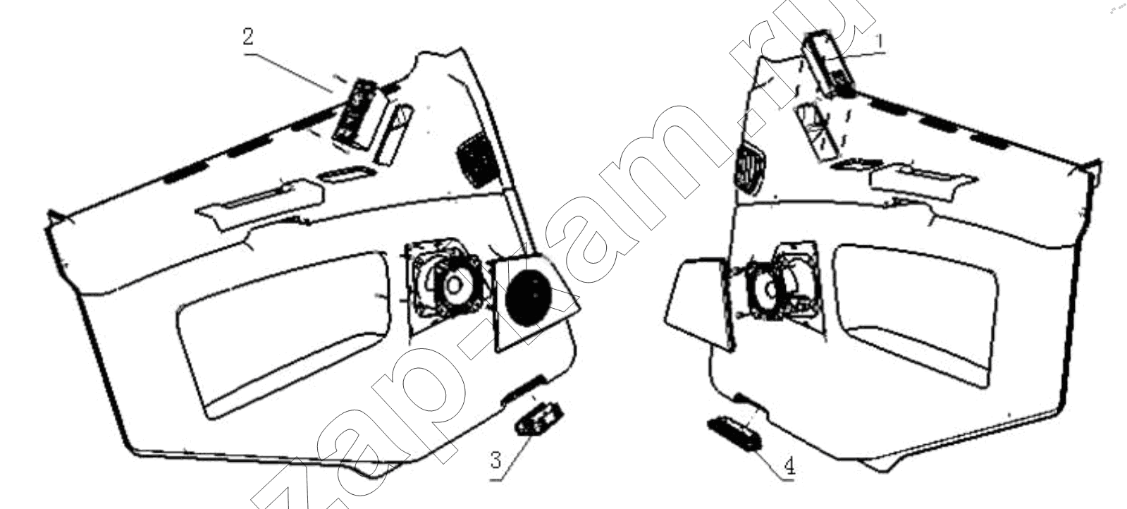 Схема/чертеж: LOUDHAILER WINDOW LIFTER / Shaanxi Shacman SX42584V384TL