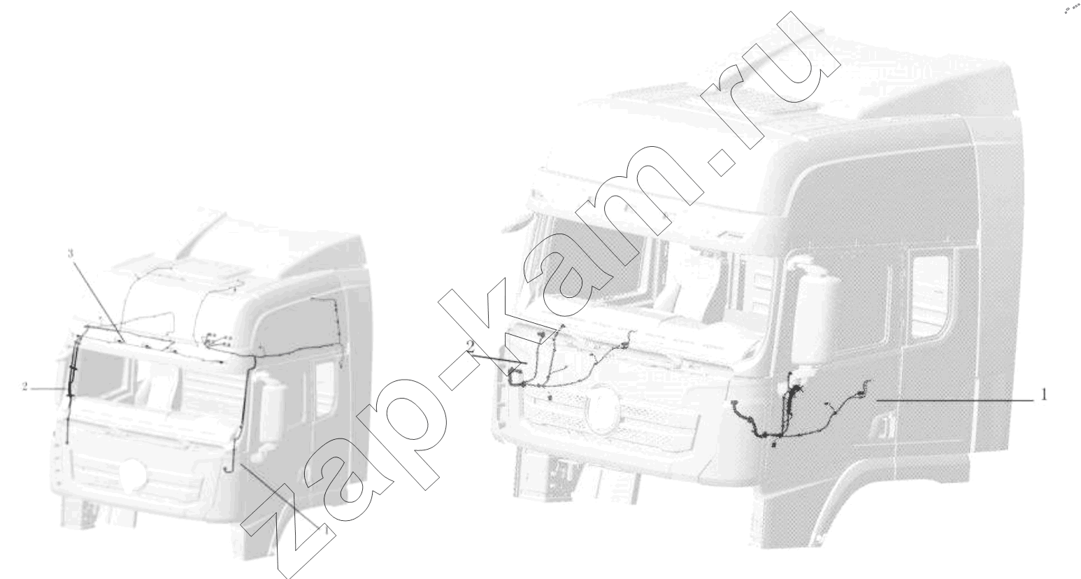 Схема/чертеж: DOOR WIRING / Shaanxi Shacman SX42584V384TL
