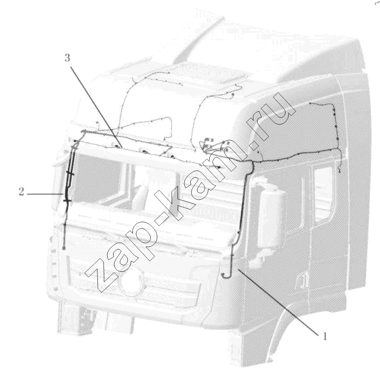 Схема/чертеж: ROOF WIRING / Shaanxi Shacman SX42584V384TL
