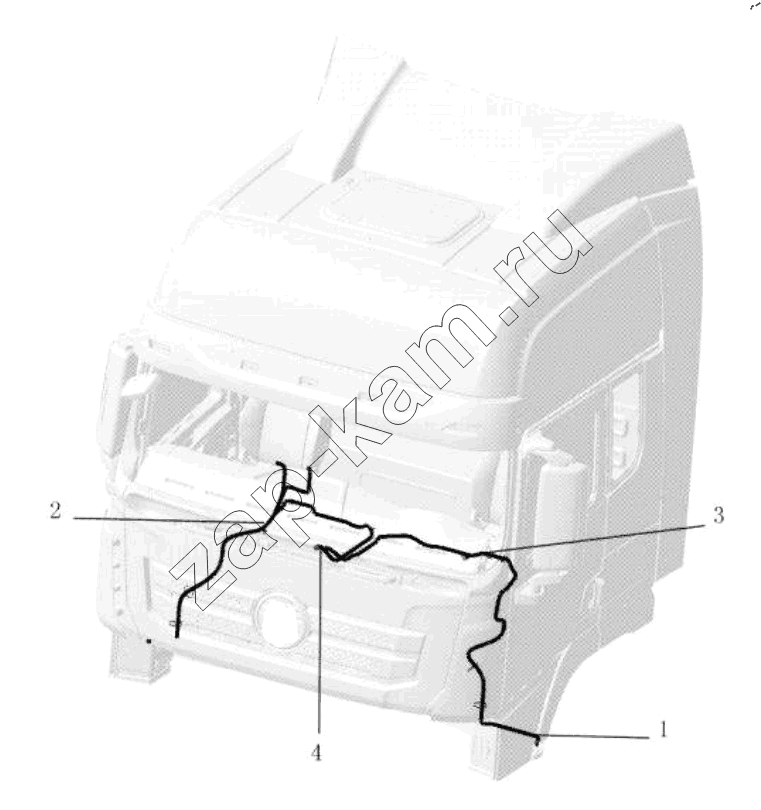 Схема/чертеж: LOOMS ON CAB OUTER / Shaanxi Shacman SX42584V384TL
