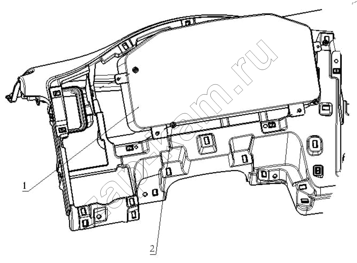 Схема/чертеж: INSTRUMENT CLUSTER / Shaanxi Shacman SX42584V384TL