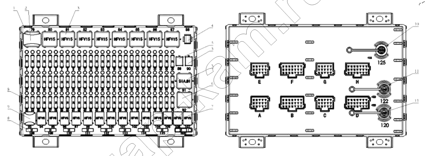 Схема/чертеж: ELECTRIC PANEL / Shaanxi Shacman SX42584V384TL