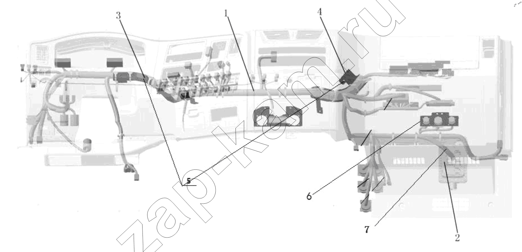 Схема/чертеж: CABIN WIRING ASSEMBLY / Shaanxi Shacman SX42584V384TL