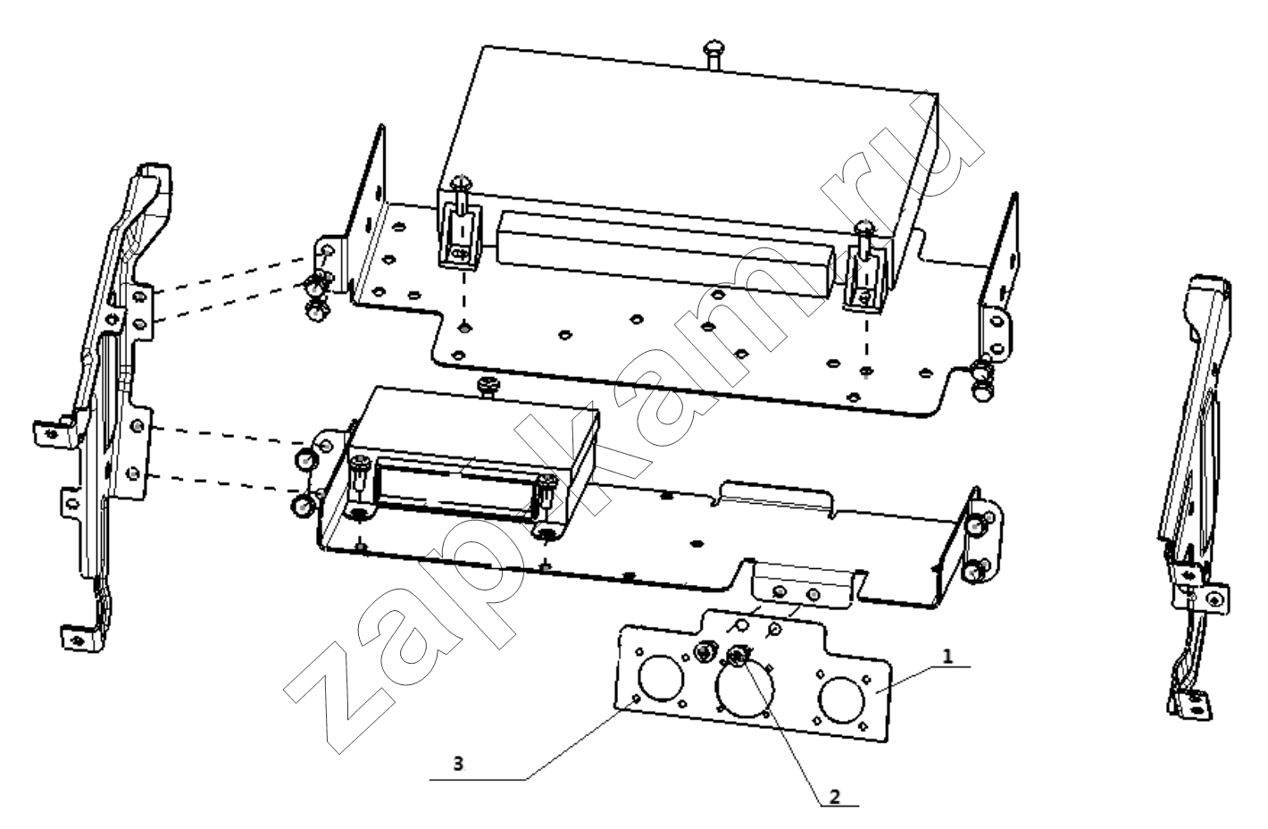 Схема/чертеж: DIAGNOSIS BRACKET / Shaanxi Shacman SX42584V384TL