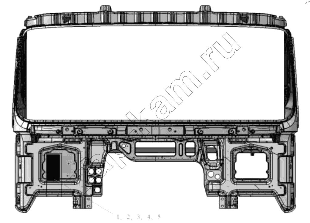 Схема/чертеж: FRONT TERMINAL BOX / Shaanxi Shacman SX42584V384TL