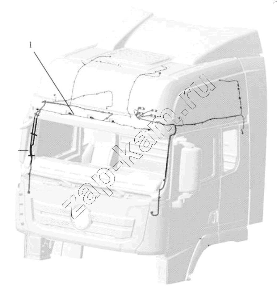 Схема/чертеж: ROOF WIRING / Shaanxi Shacman SX42584V384TL