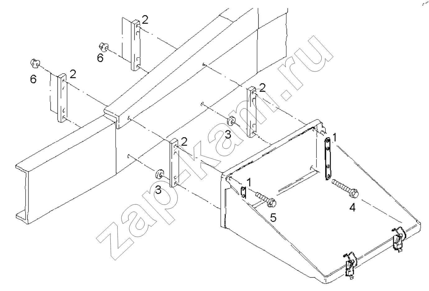 Схема/чертеж: BATTERY BOX MOUNTING / Shaanxi Shacman SX42584V384TL
