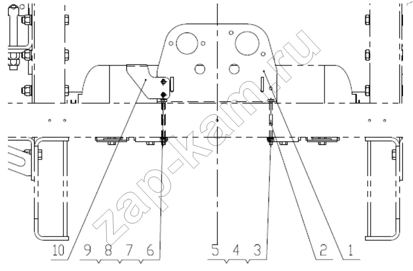 Схема/чертеж: AIR TANK FIXING (I) / Shaanxi Shacman SX42584V384TL
