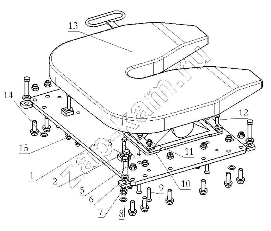 Схема/чертеж: SEMI TRAILING BASE / Shaanxi Shacman SX42584V384TL