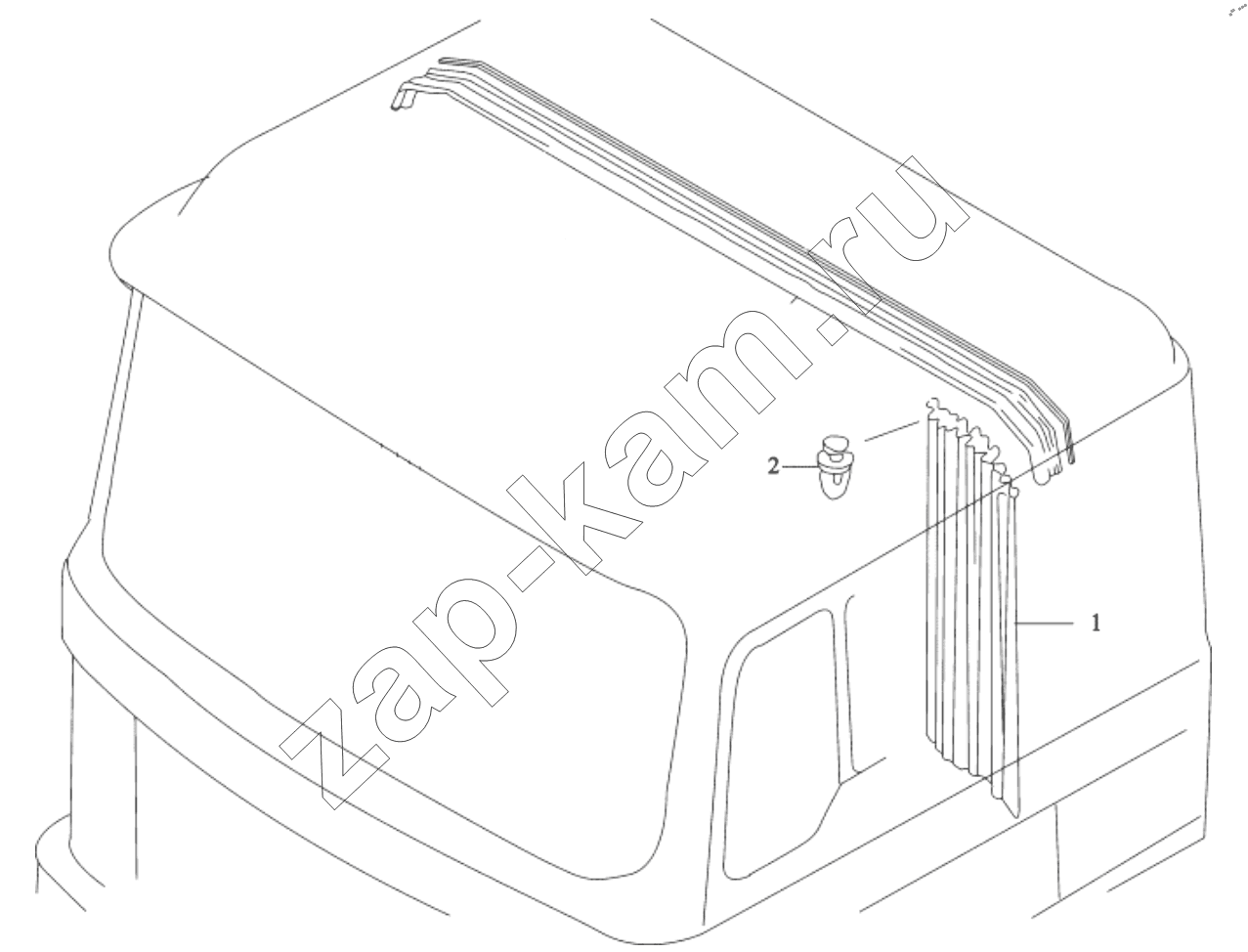 Схема/чертеж: TRANSVERSE CURTAIN / Shaanxi Shacman SX42584V384TL