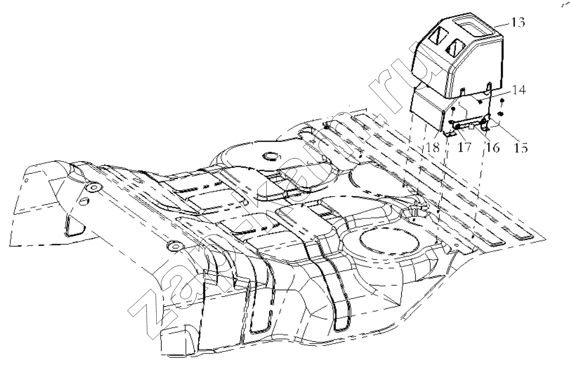 Схема/чертеж: THE INTERIOR TRIM ASSEMBLY / Shaanxi Shacman SX42584V384TL